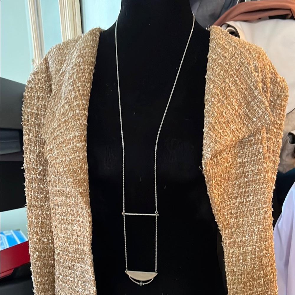 Sleek Silver Geometric Necklace